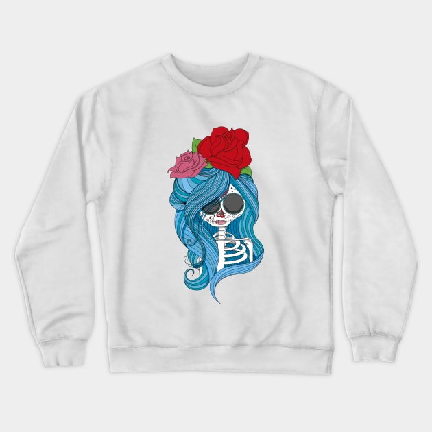 Muerte princess Crewneck Sweatshirt by fairytaleink